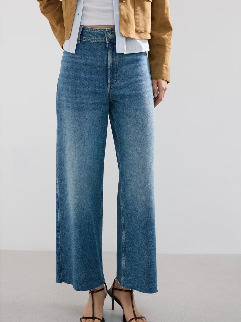 Mango Catherin Culotte High-Rise Jeans